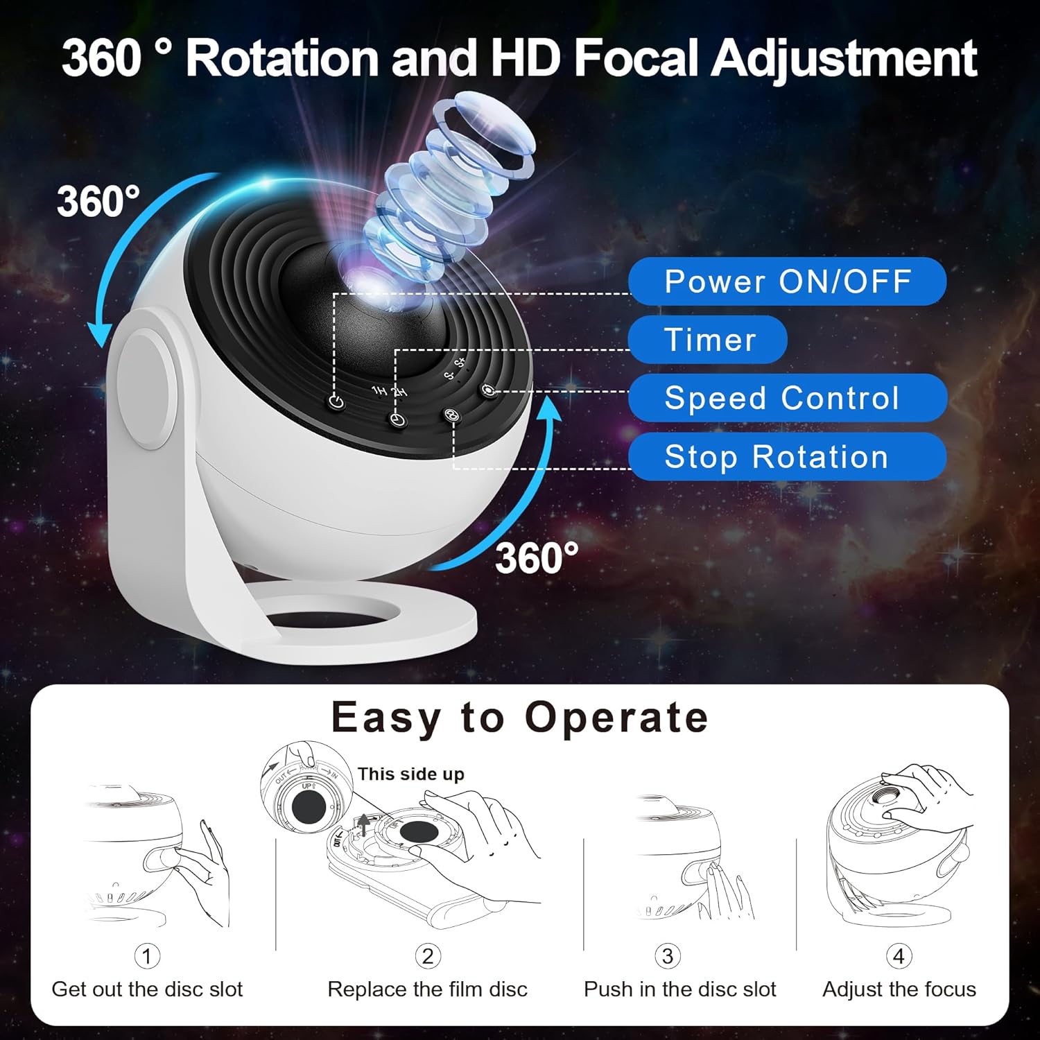 13-in-1 Galaxy Planetarium Projector Light encalife