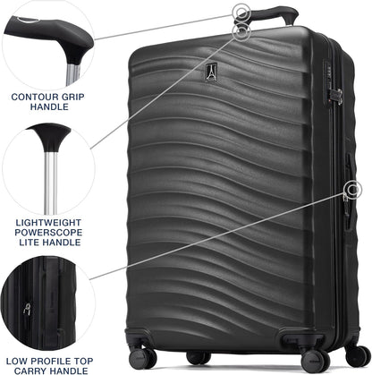Lightweight Expandable Hardside Checked Luggage Spinner Wheels encalife