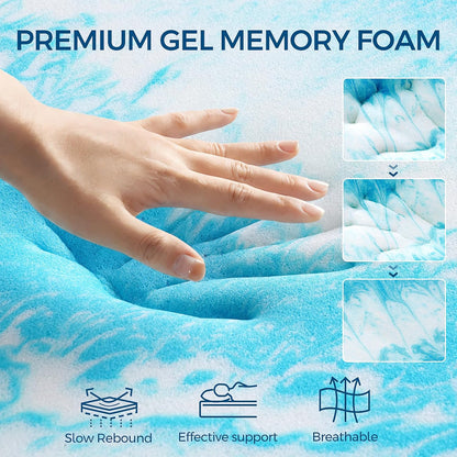 Grey King Mattress Topper | 4 Inch Gel Pillow Top encalife