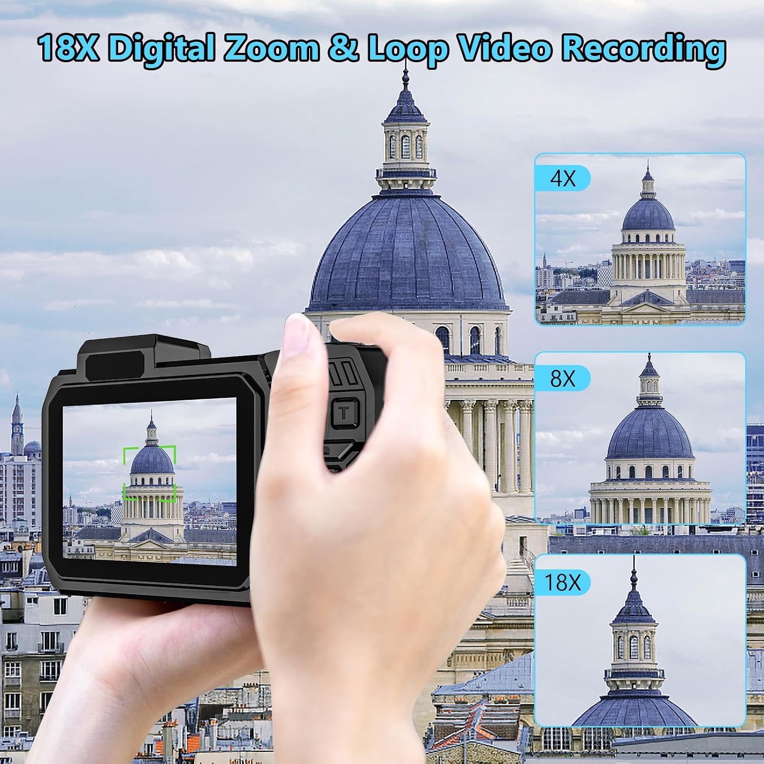 8K 70MP Waterproof Digital Camera With WiFi encalife