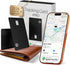 Ultra slim rechargeable wallet tracker card compatible with Apple Find My for luggage passports and wallets