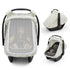 Breathable Baby Car Seat Canopy Cover Muslin Green encalife