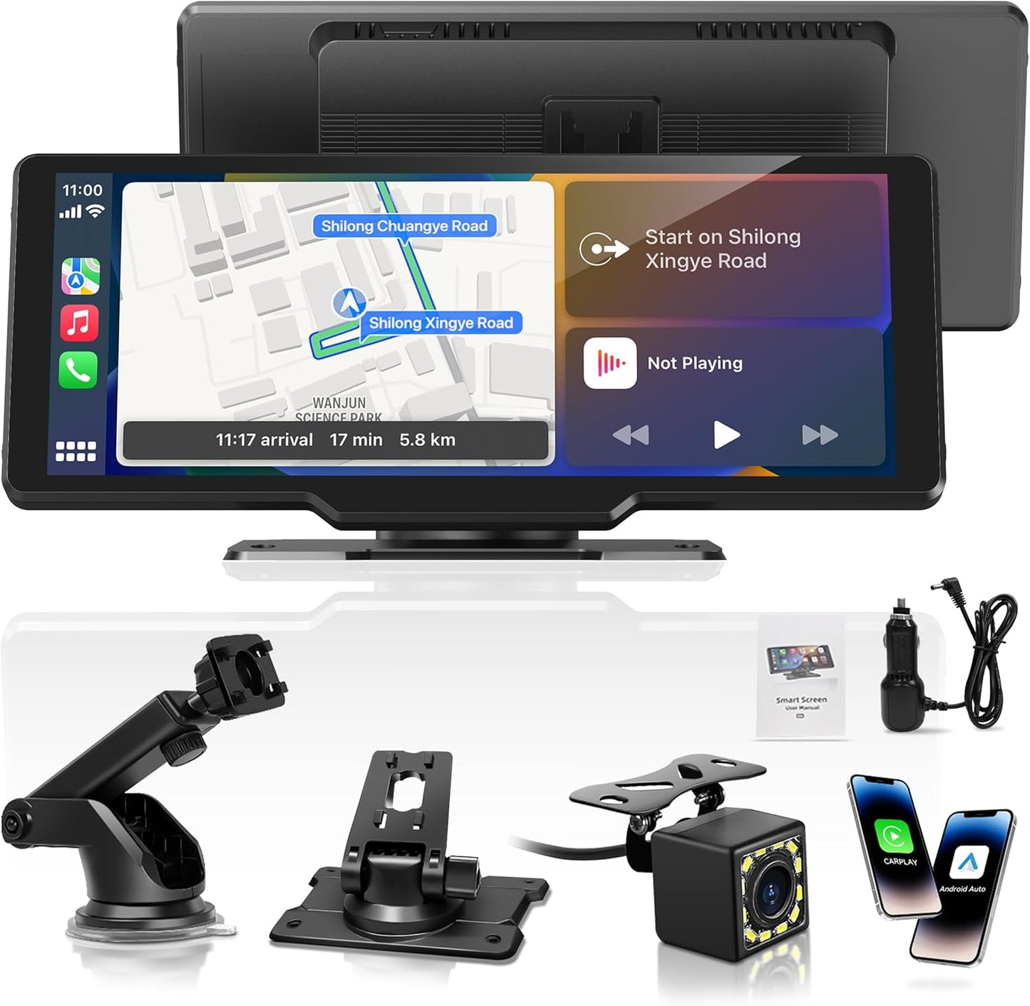 10.26 Inch Wireless Carplay Screen With Camera encalife