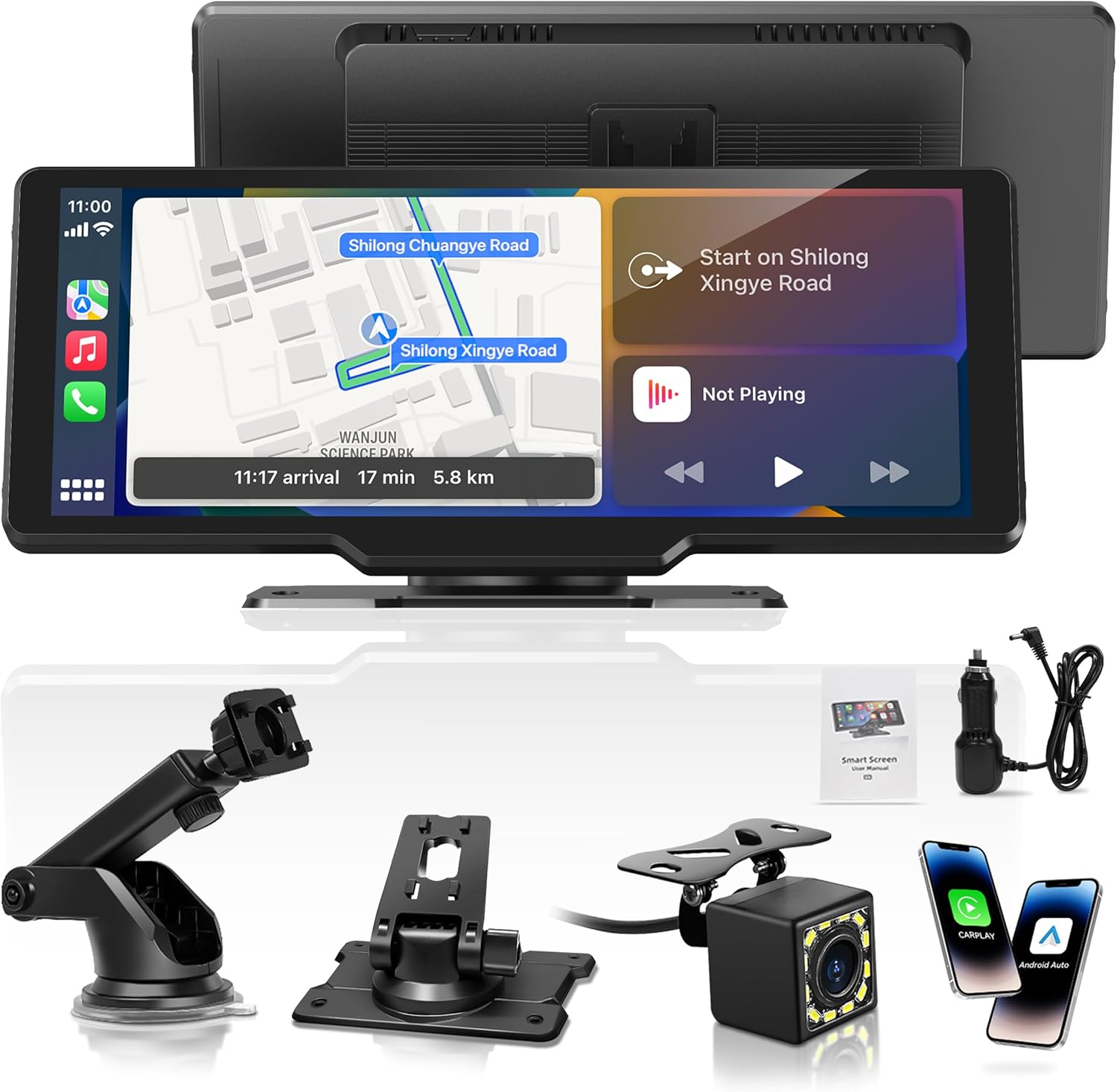 10.26 Inch Wireless Carplay Screen With Camera encalife