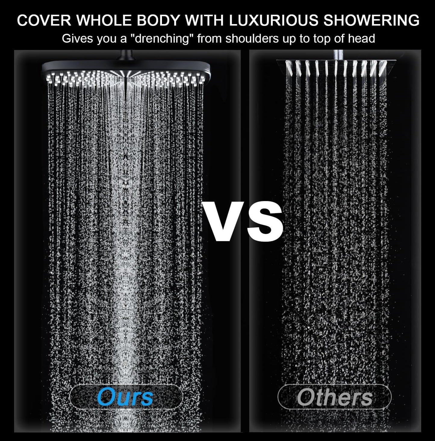 High Pressure Rain I Handheld Shower Head Combo encalife