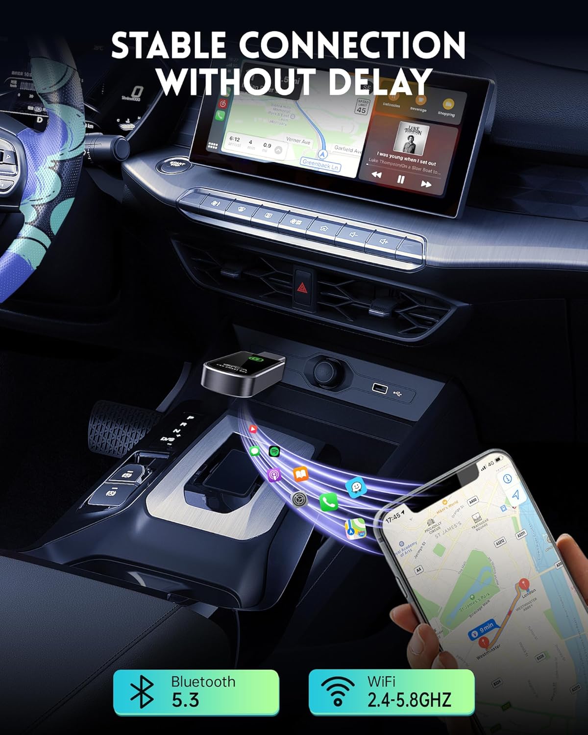 Wireless CarPlay Adapter | CarPlay Dongle Plug encalife