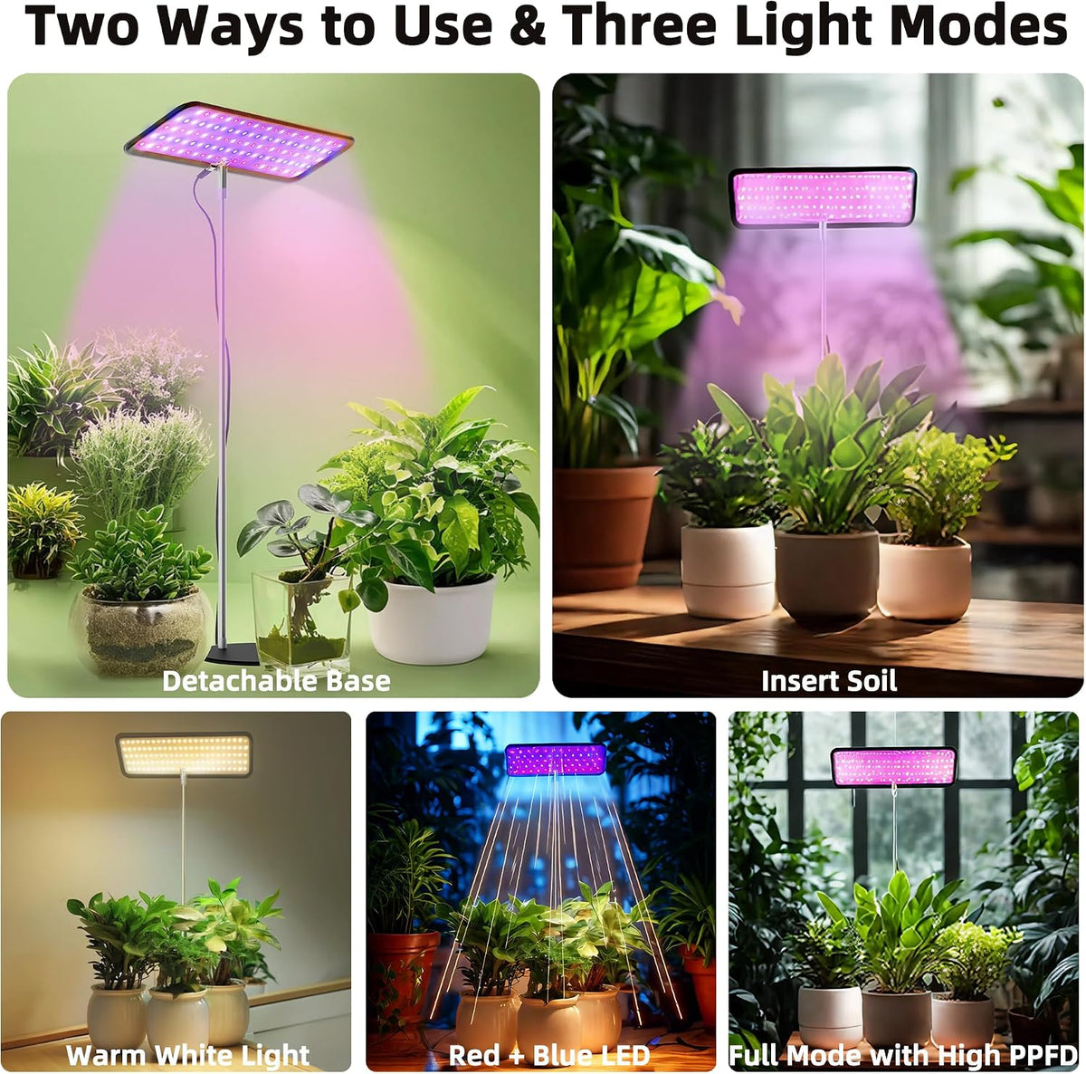 Grow Lights for Indoor Plants | Smart LED Plant Lamp encalife