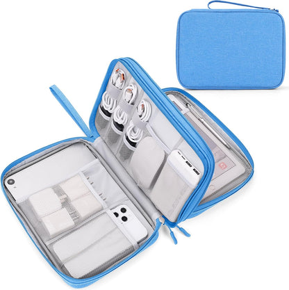 Water-Resistant Travel Tech Organizer for Tangle-Free Essentials encalife