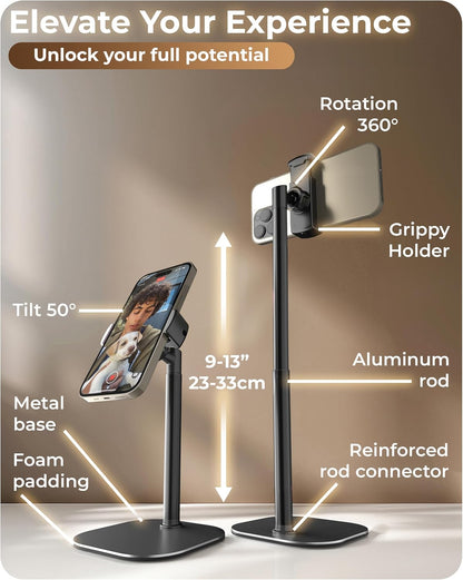 Mobile Stand Adjustable Recording Desk Tripod Phone Holder encalife