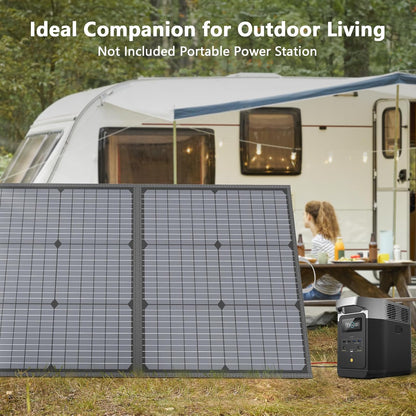110W Foldable Solar Panel Charger for Camping I RV encalife