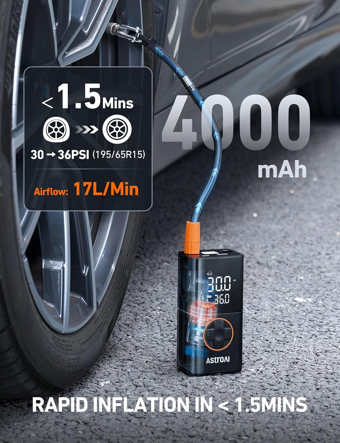Cordless Tire Inflator For Fast Roadside Emergencies encalife