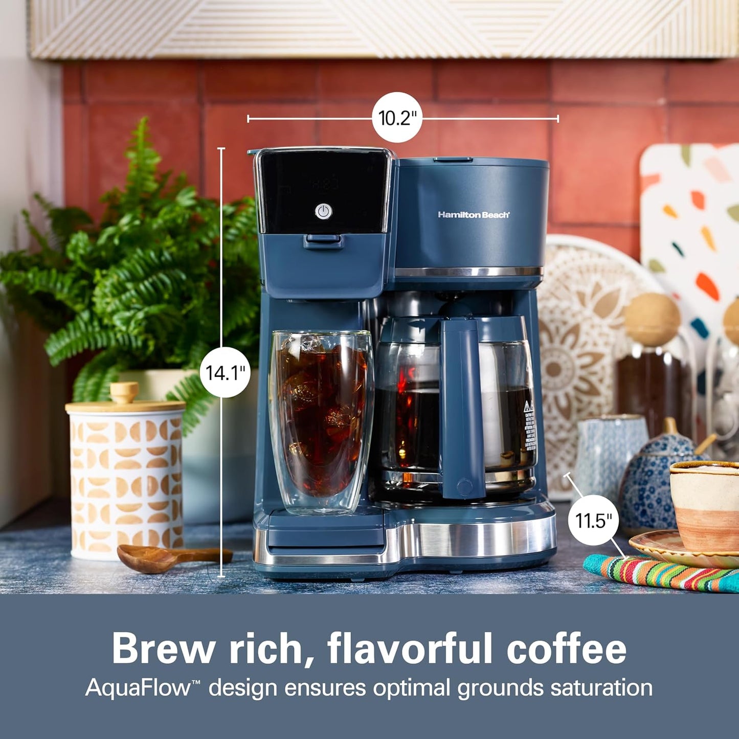 2-Way Hot Iced Single Serve Coffee Maker encalife