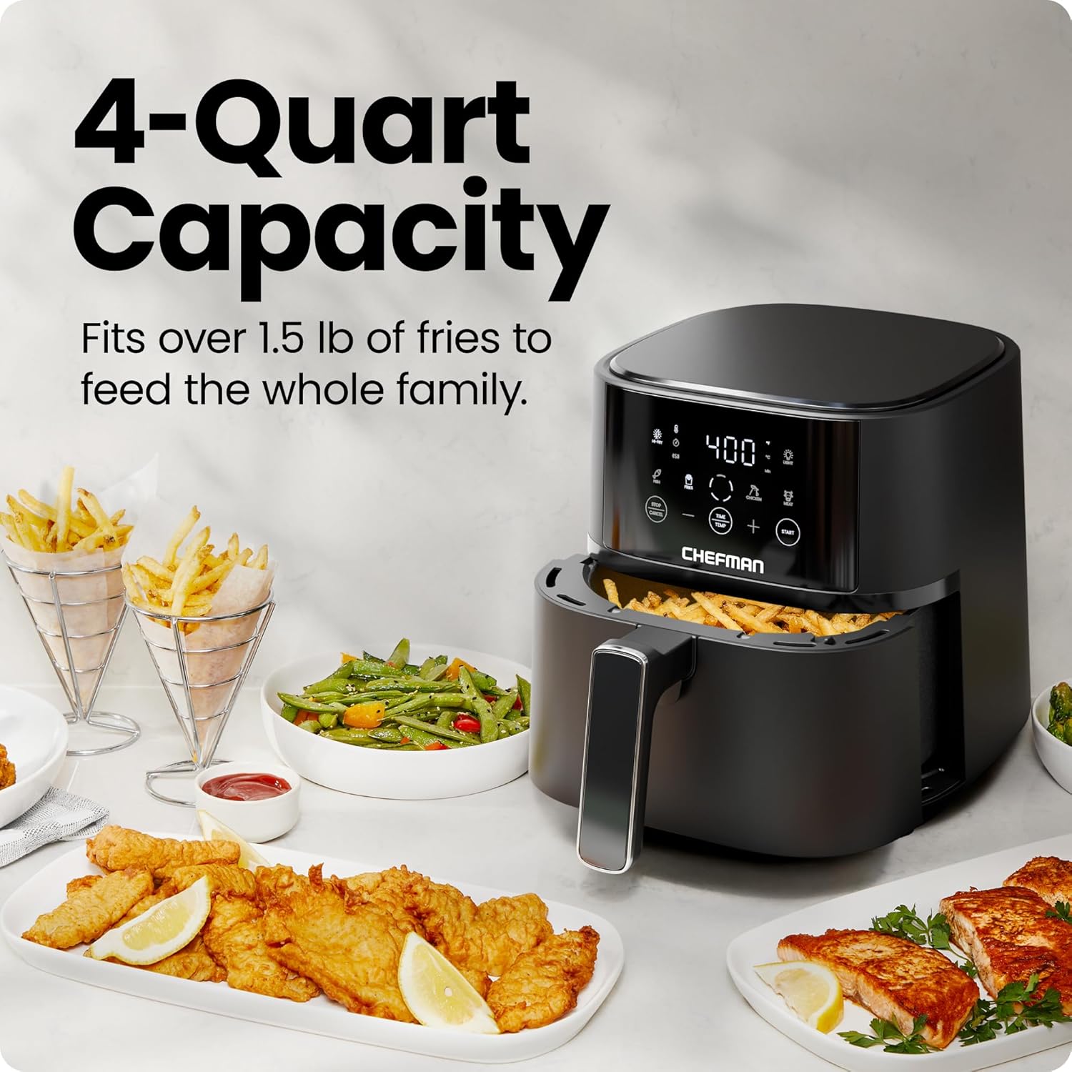 Digital Air Fryer I 4 Qt Hi-Fry Technology encalife