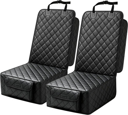 Waterproof Dog Car Seat Cover Front 2 Pack Black encalife