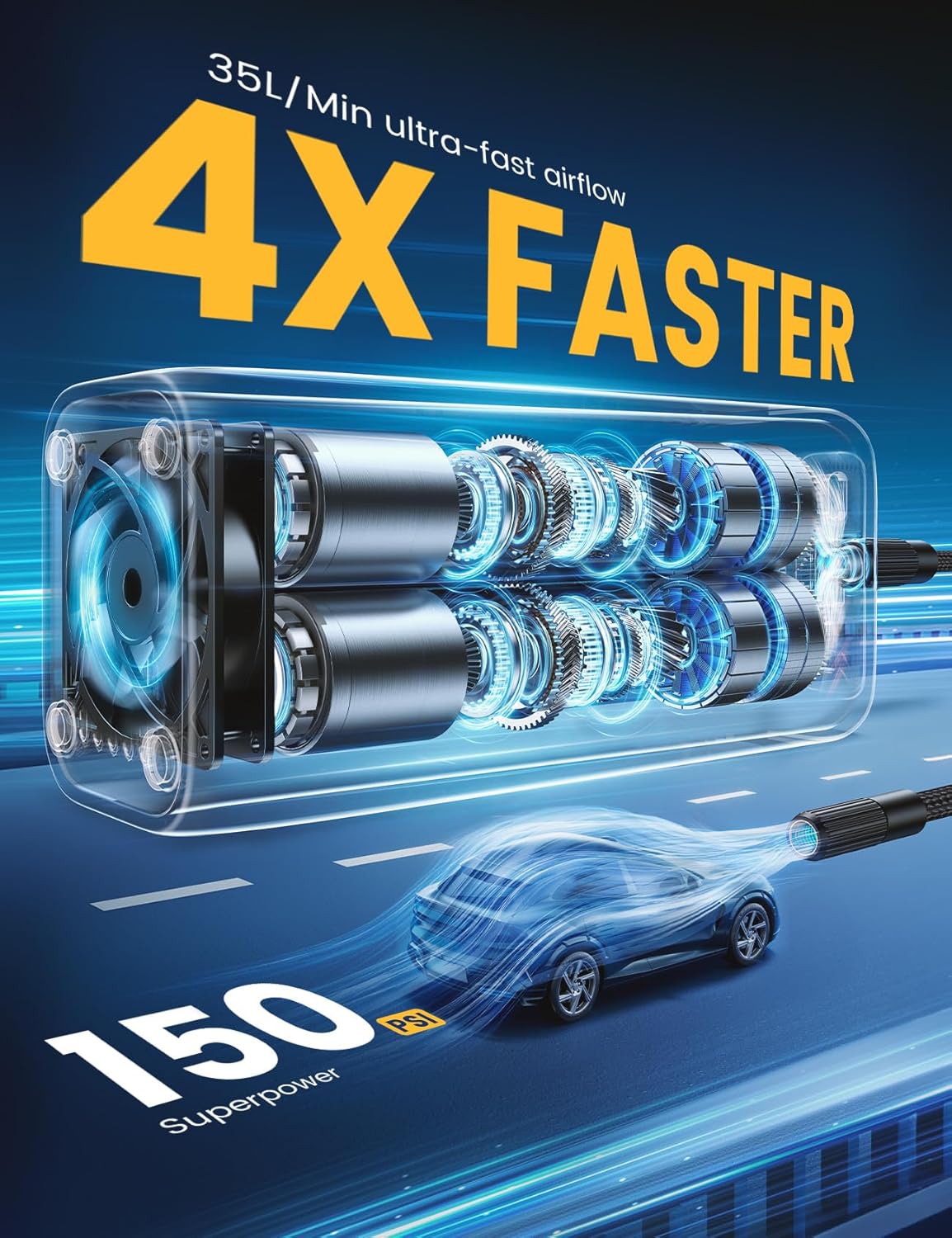 Cordless Tire Inflator For Fast Roadside Repairs encalife