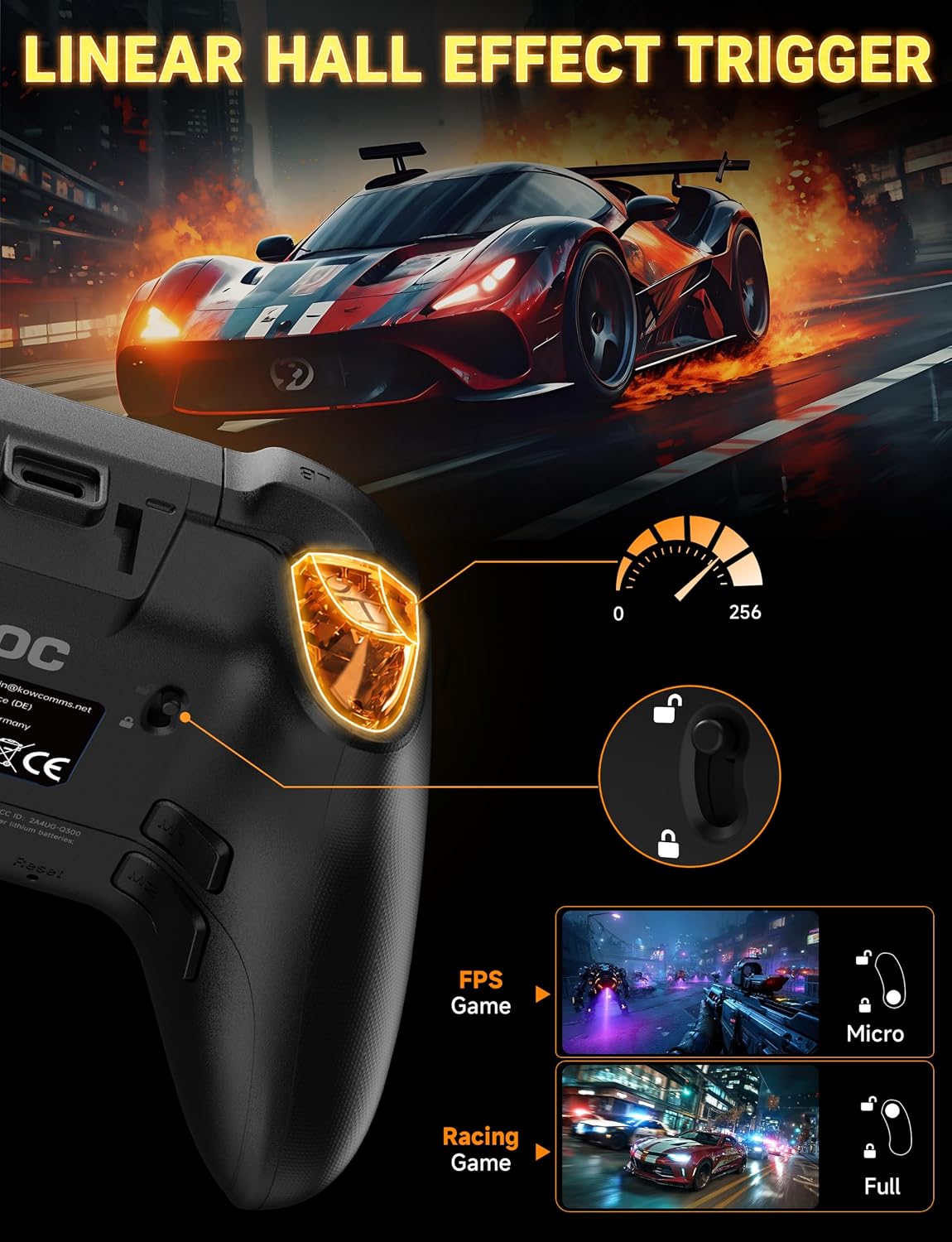 Multi-Platform Gaming Controller With Interactive Screen encalife