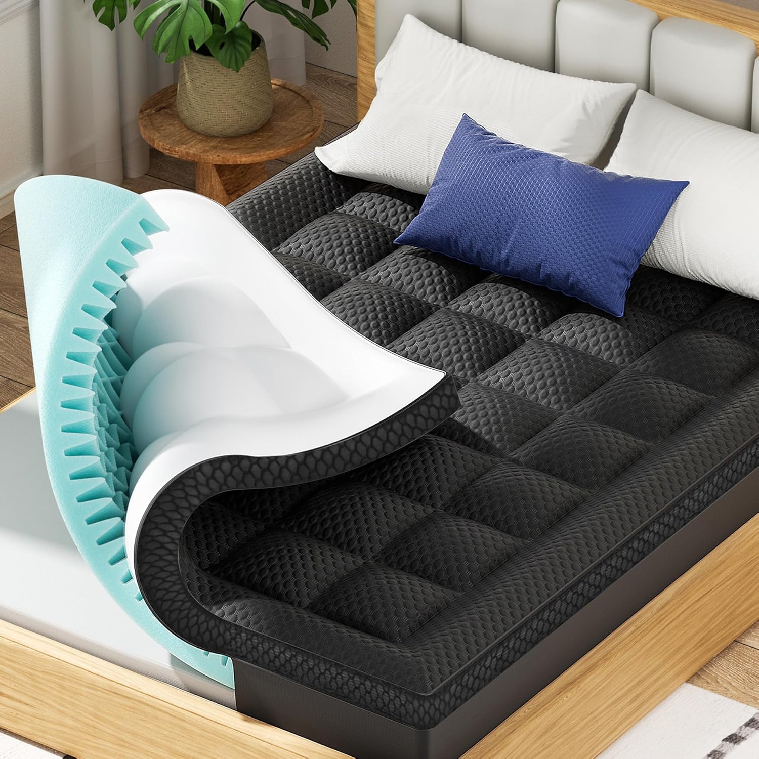 Black King Mattress Topper