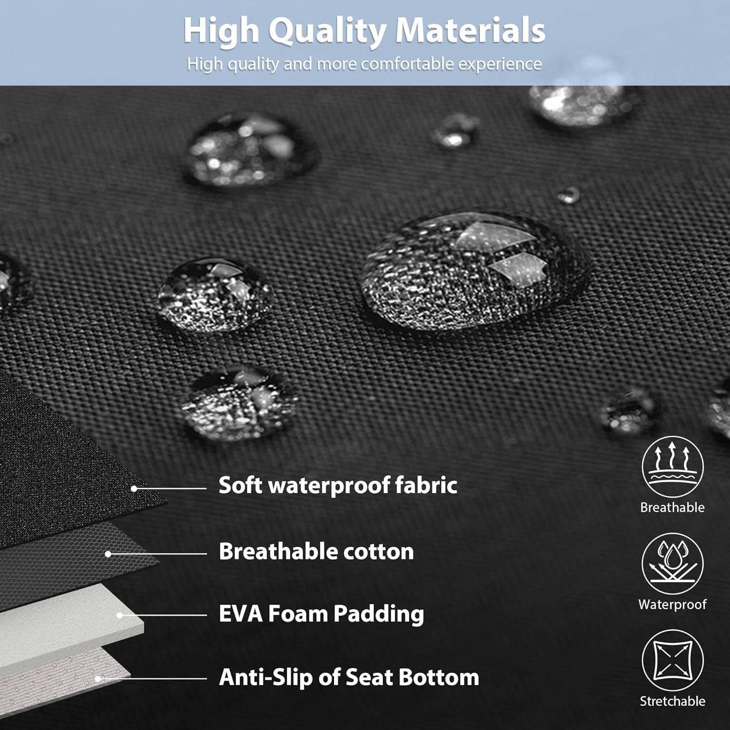 Waterproof Neoprene Front Car Seat Covers with Headrest encalife