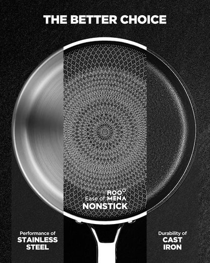 Non-Stick Ceramic Frying Pan With Lid encalife