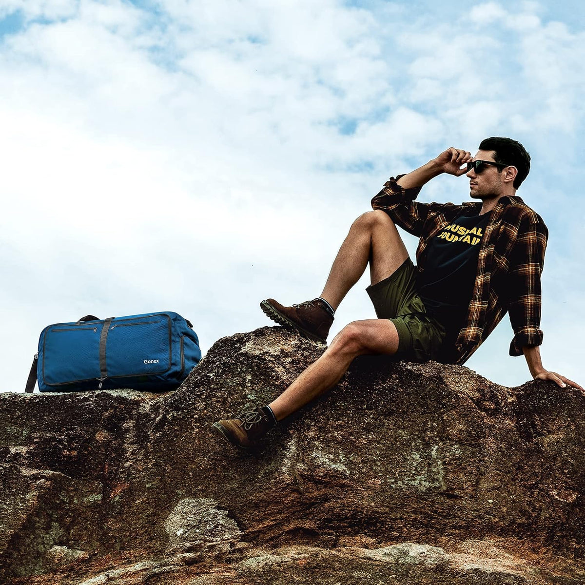 Foldable Travel Duffle with Shoe Compartment | Carry on luggage encalife