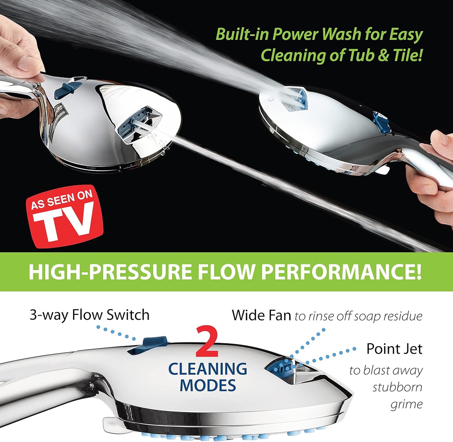 AquaCare High Pressure Handheld I Shower Head encalife