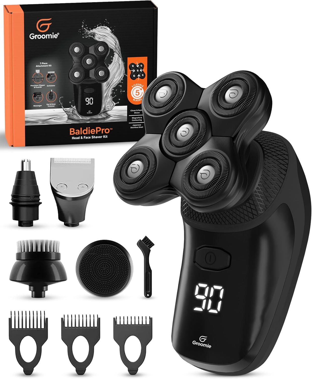Cordless Head Shaver for Bald Men | Waterproof Electric Razor