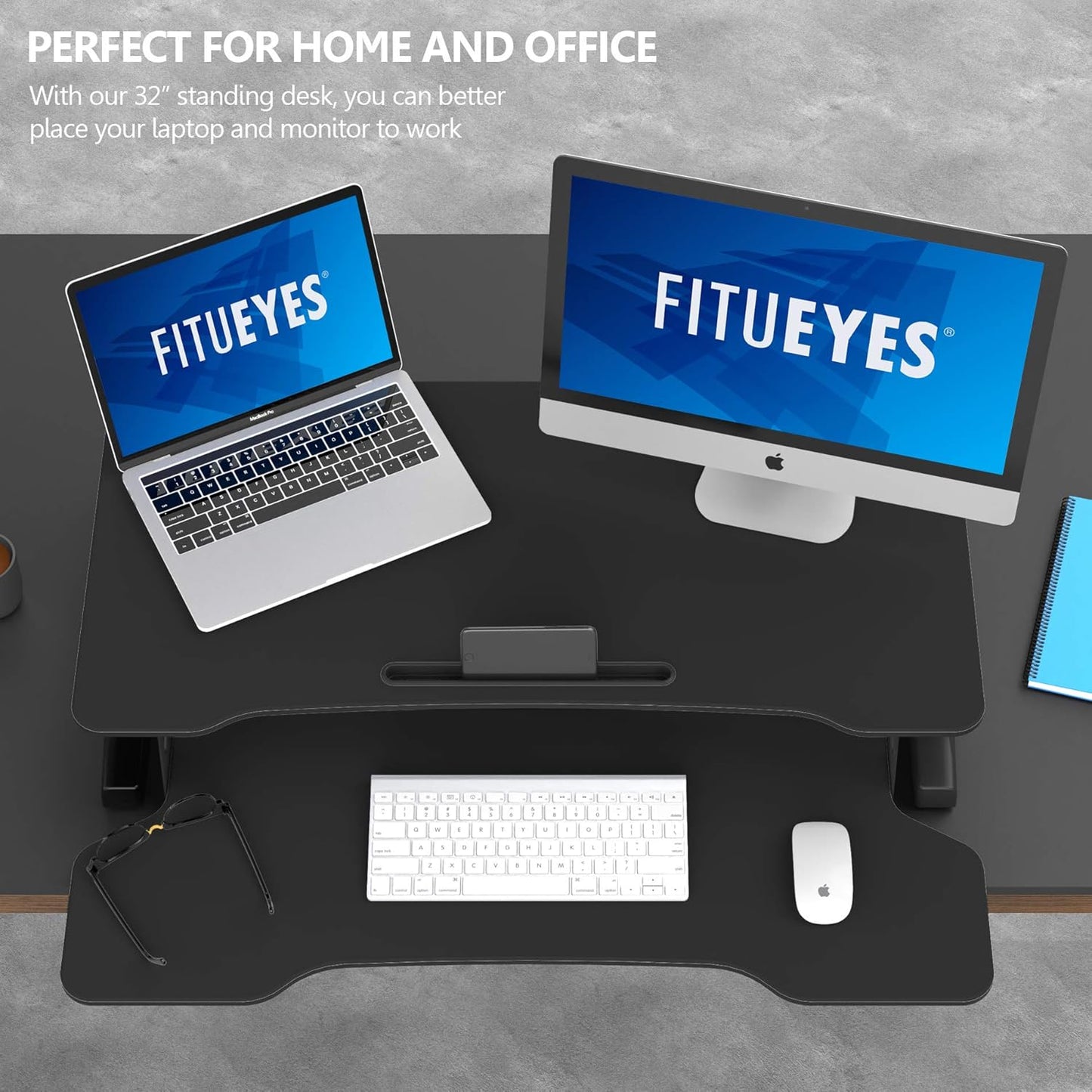 Height Adjustable Standing Desk Converter Workstation Riser encalife