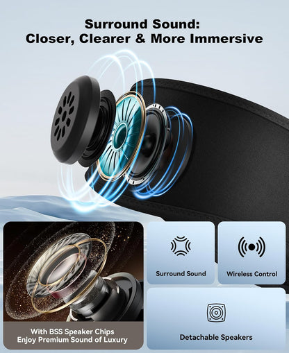 Bluetooth Sleep Headband Headphones for Side Sleepers encalife