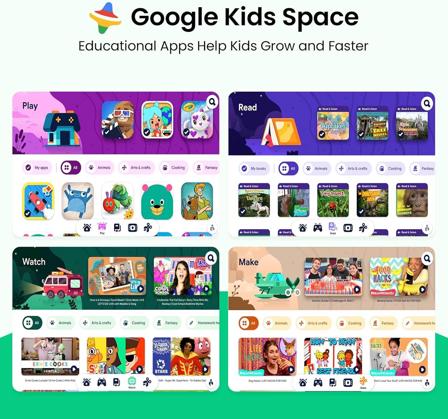 CFVOCUY 10.1” Kids Tablet I Android 15 Learning Tablet encalife