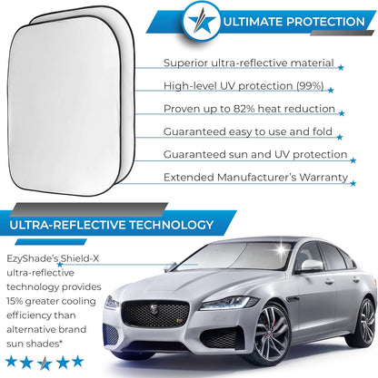 2-Piece Foldable Windshield Sun Shade Reflector Universal encalife