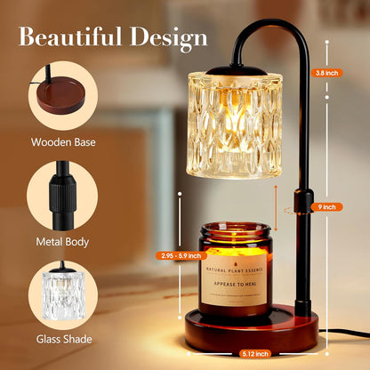 Elegant Dimmable Candle Warmer Lamp With Adjustable Height encalife