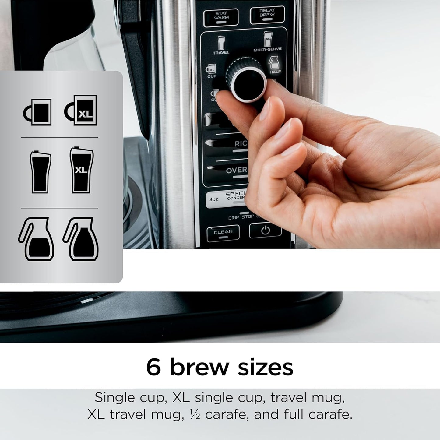 Hot Iced Coffee Maker with Frother encalife