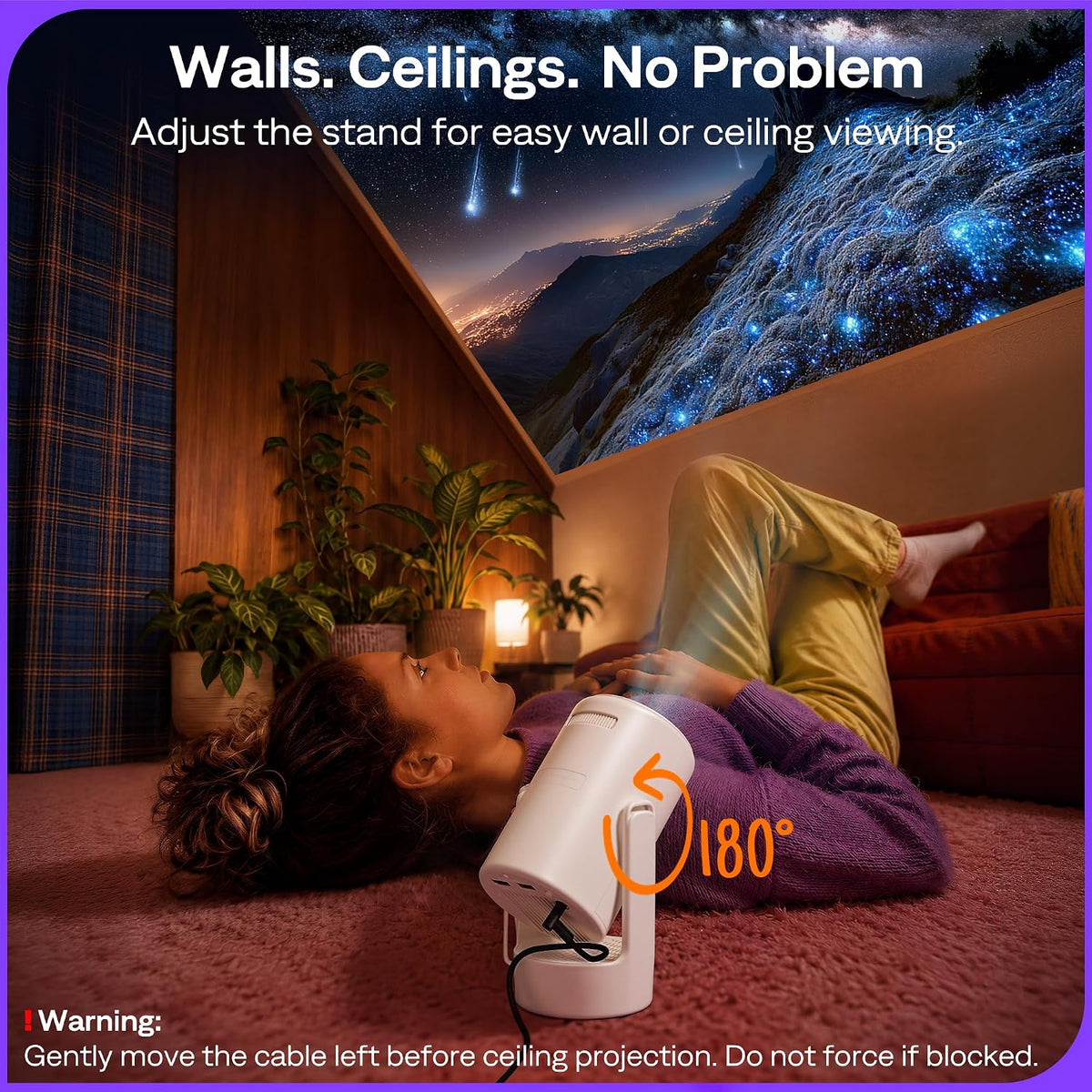 Portable Smart HD Bedroom Projector encalife