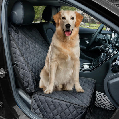 Waterproof Dog Car Seat Cover Front 2 Pack Black encalife