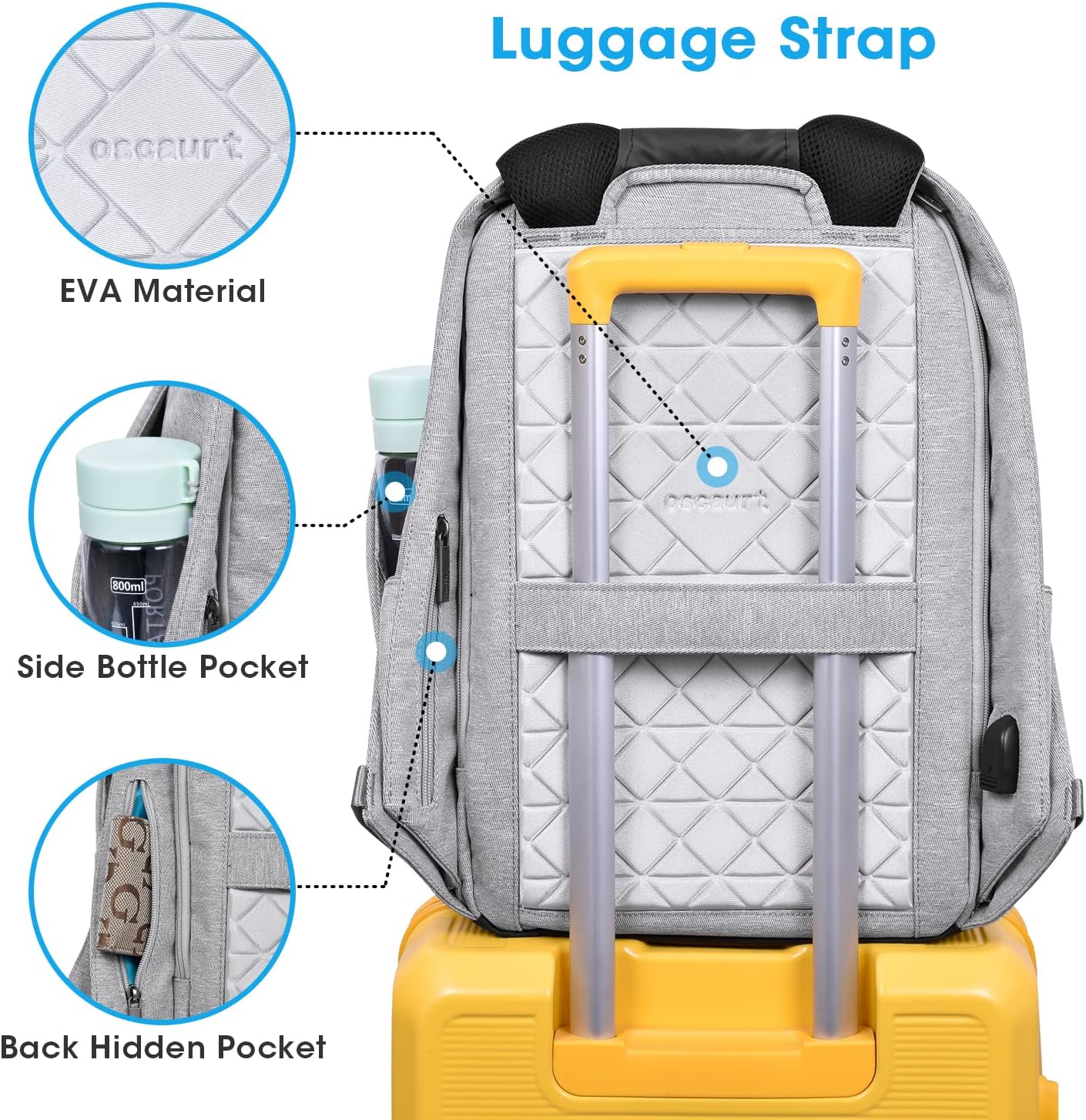 Anti Theft Laptop Backpack With USB encalife