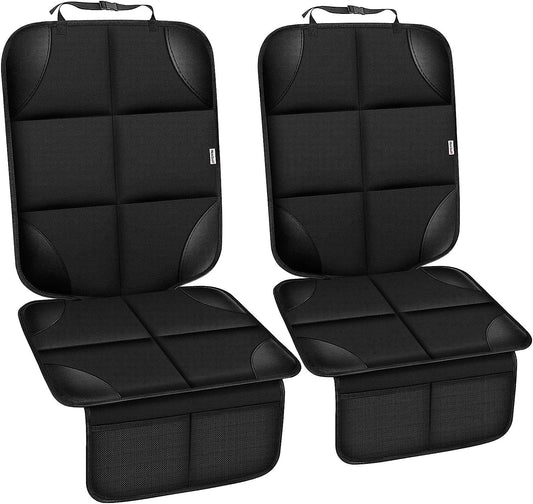 Protected car interior with child car seat and 2-pack protectors