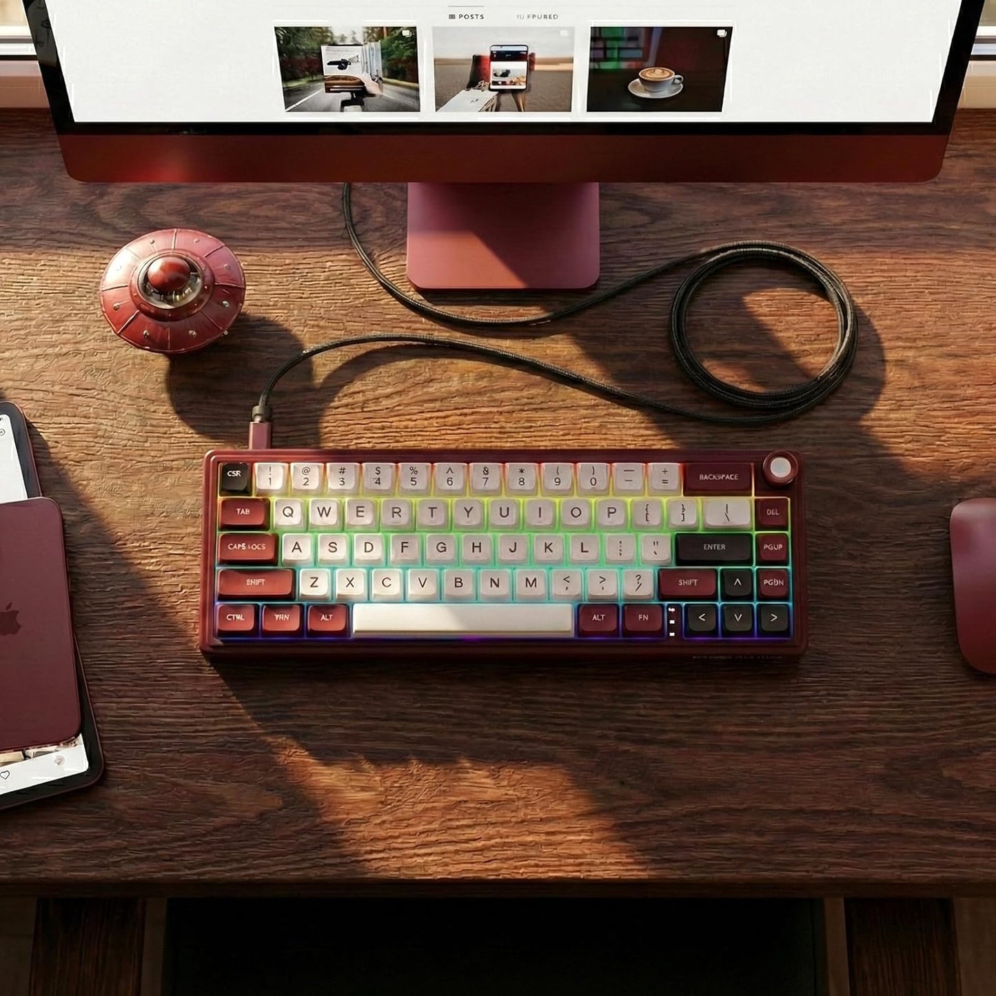 RK Royal Kludge R65 RGB Mechanical Gaming Keyboard I Red encalife