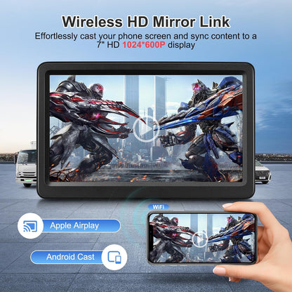 7 Inch Wireless Carplay Screen Portable Touchscreen encalife