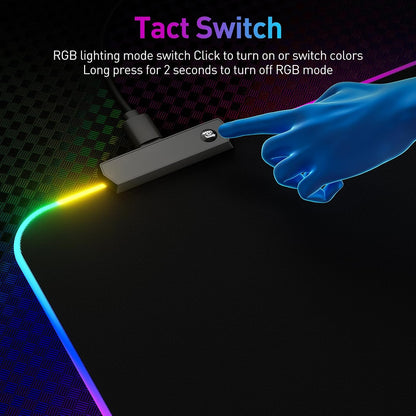RGB Lighting Extended Gaming Mouse Pad encalife