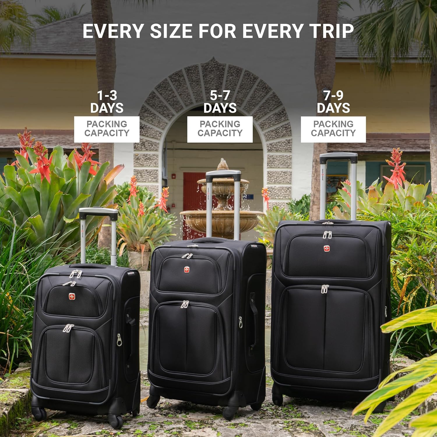 SWISSGEAR Sion Carry-On Luggage I Softside Expandable Spinner Suitcase encalife
