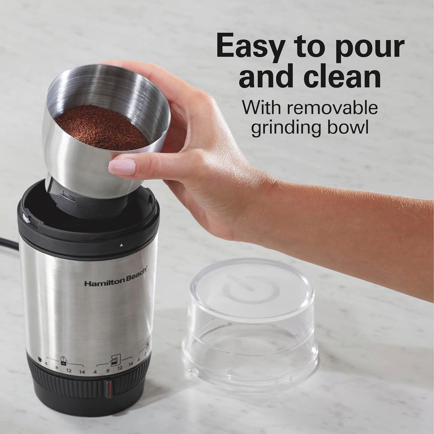 Adjustable Coffee Grinder – 4–14 Cups encalife