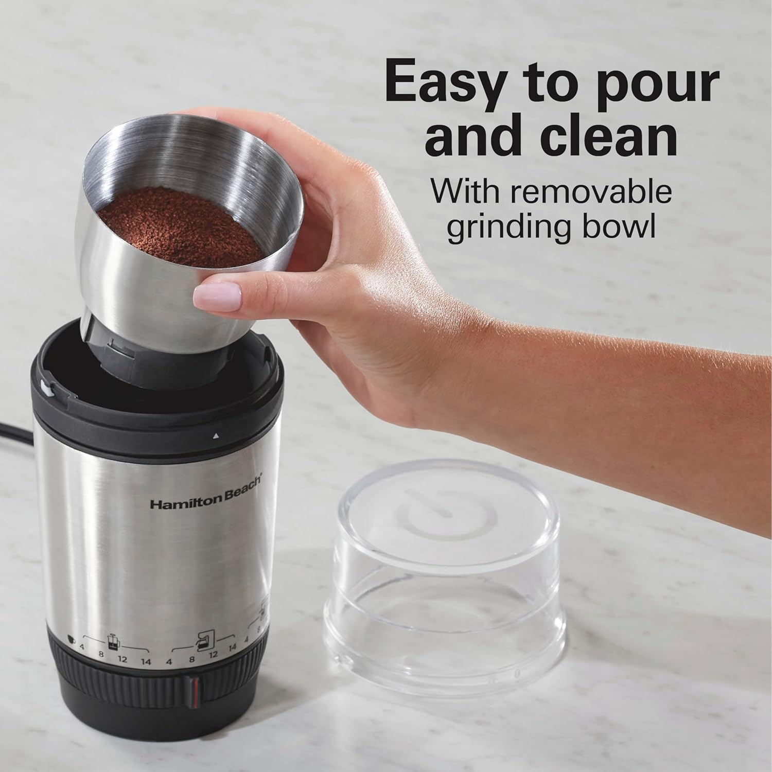 Adjustable Coffee Grinder – 4–14 Cups encalife