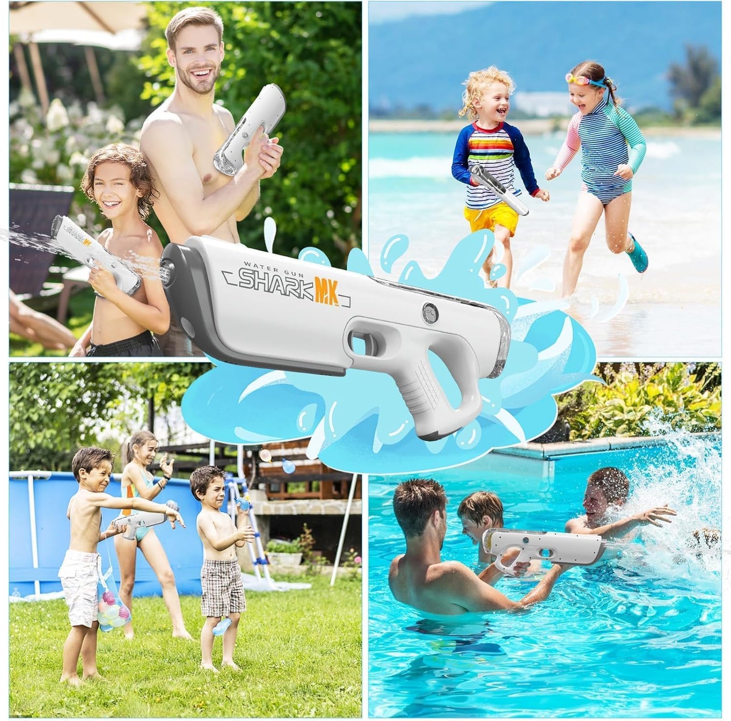 Electric Water Gun | Automatic Recharge High Range Blaster Toy encalife