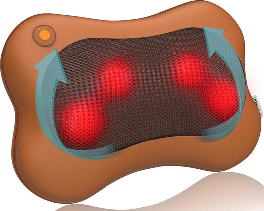 Neck & Back Massager I 3D Shiatsu with Heat encalife