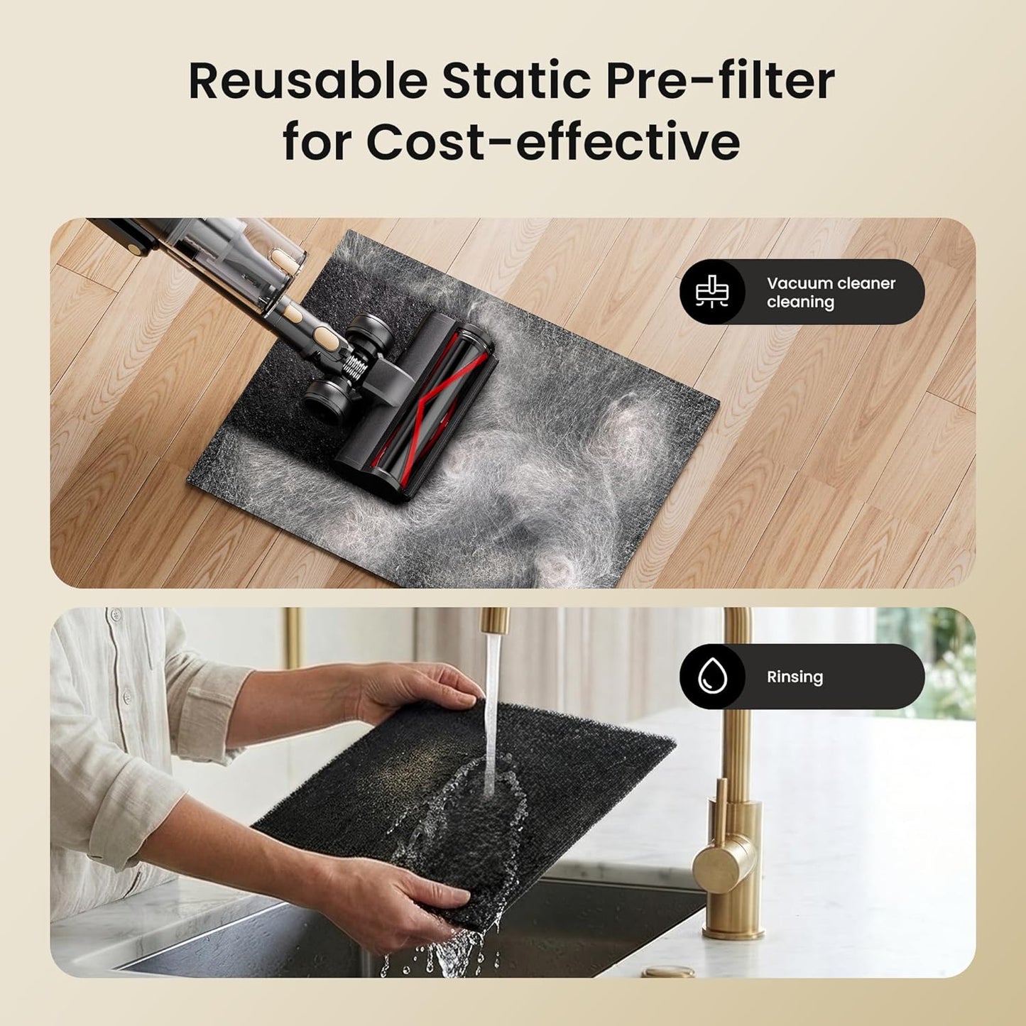Pet Air Purifier Large Room | HEPA Odor & Dander Cleaner encalife