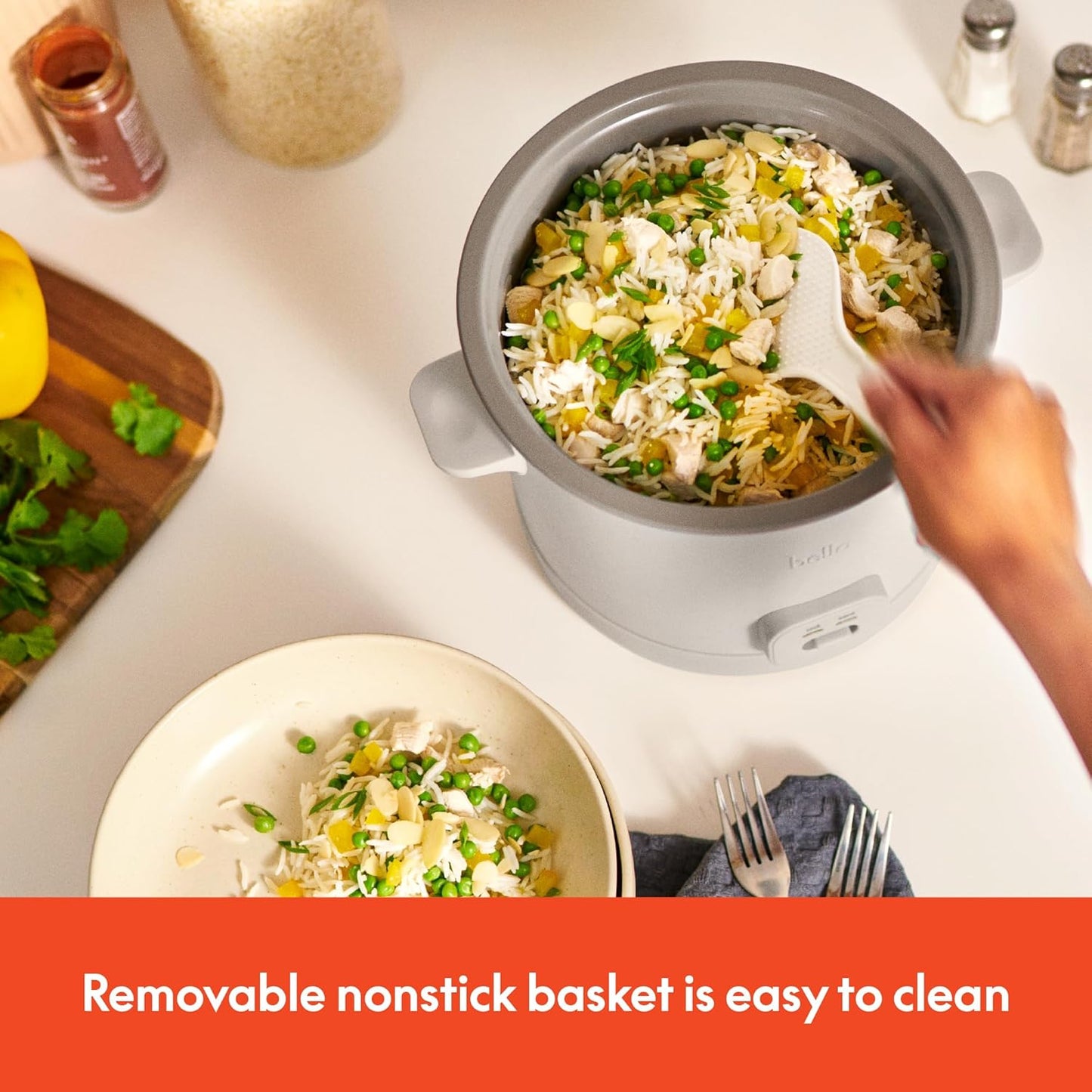 BELLA 16-Cup I Rice Cooker Steamer encalife