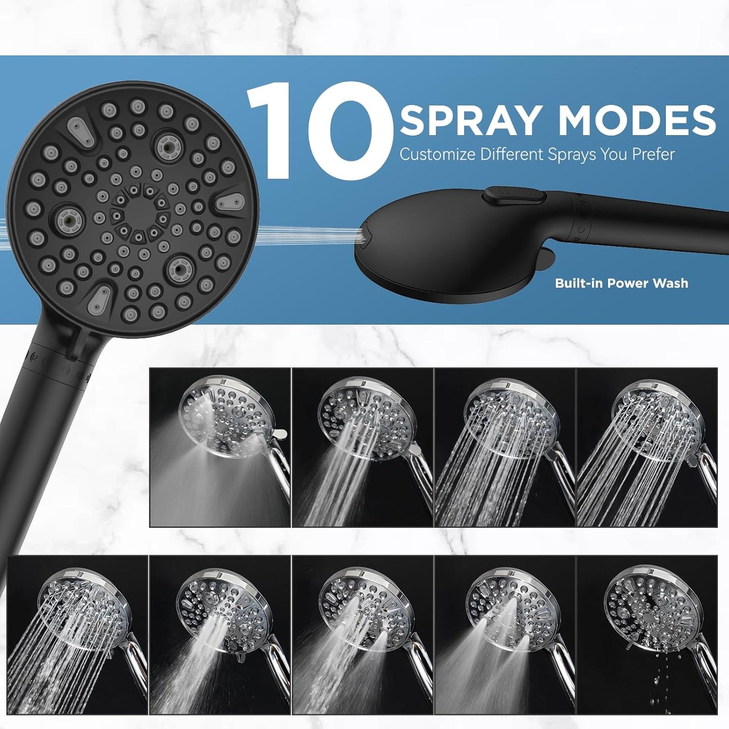 MakeFit Dual Filtered I Shower Head Combo encalife