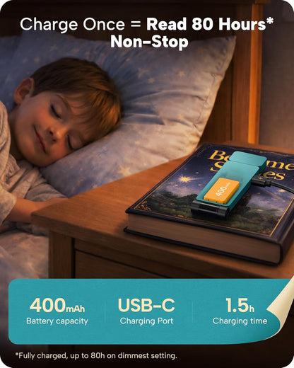 Rechargeable LED Book Light With Memory Brightness Control encalife