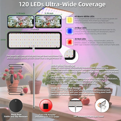 Grow Lights for Indoor Plants | Smart LED Plant Lamp encalife
