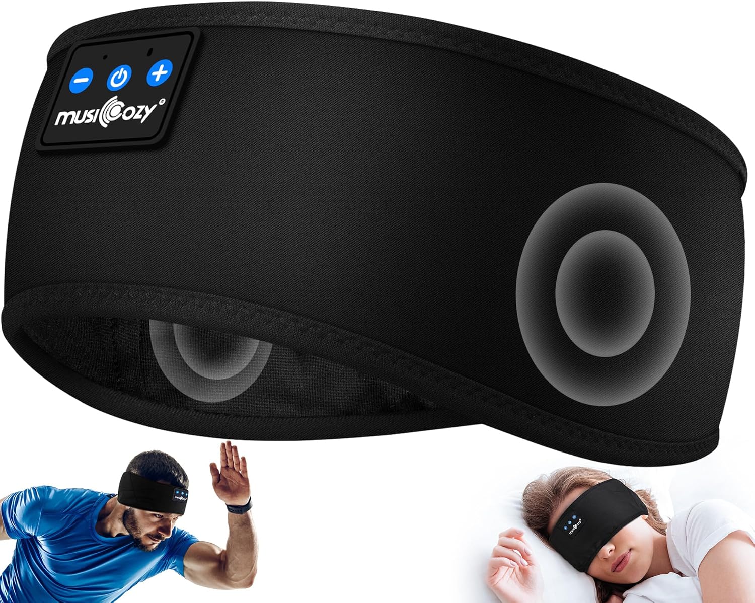 Bluetooth sleep headband headphones designed for comfortable side sleeping